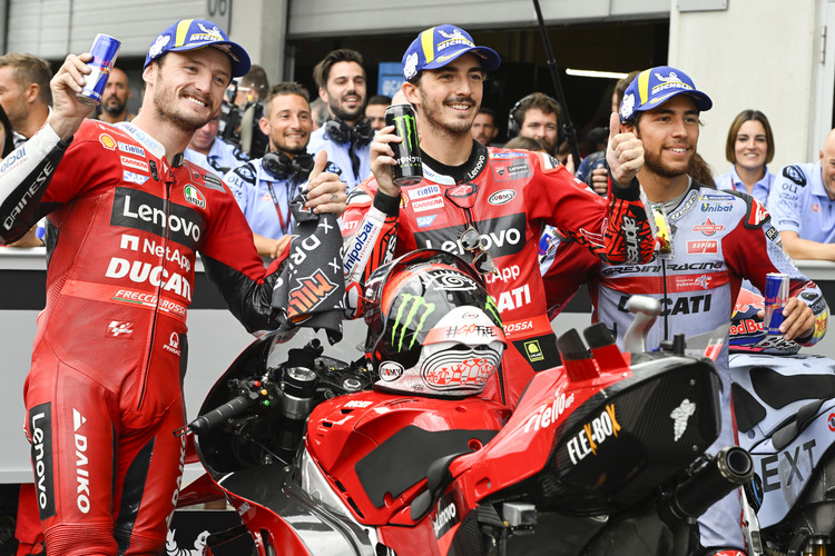 19 courses consécutives ont vu au moins une Ducati monter sur le podium de la catégorie MotoGP