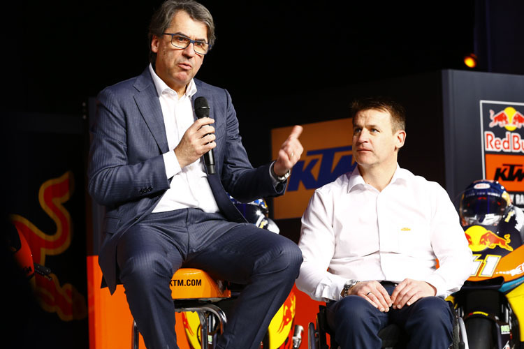 Stefan Pierer und KTM-Motorsport-Direktor Pit Beirer