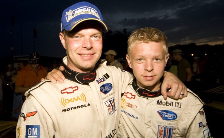 2009 in der Formel Renault: Kevin Magnussen mit Vater Jan