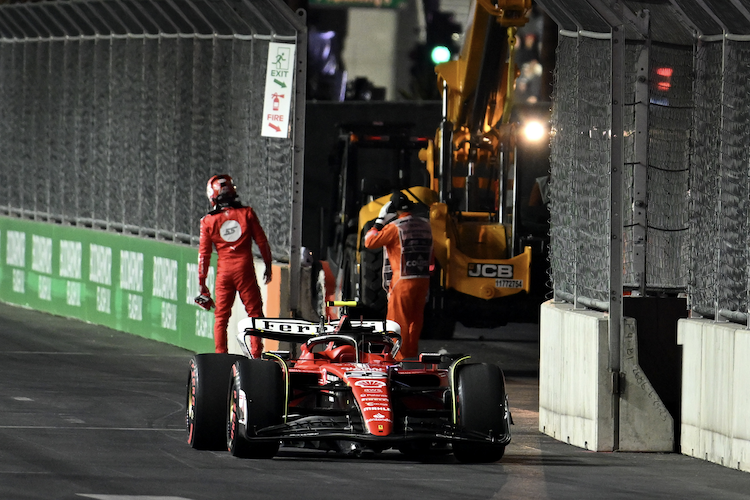 Carlos Sainz mit seinem Ferrari