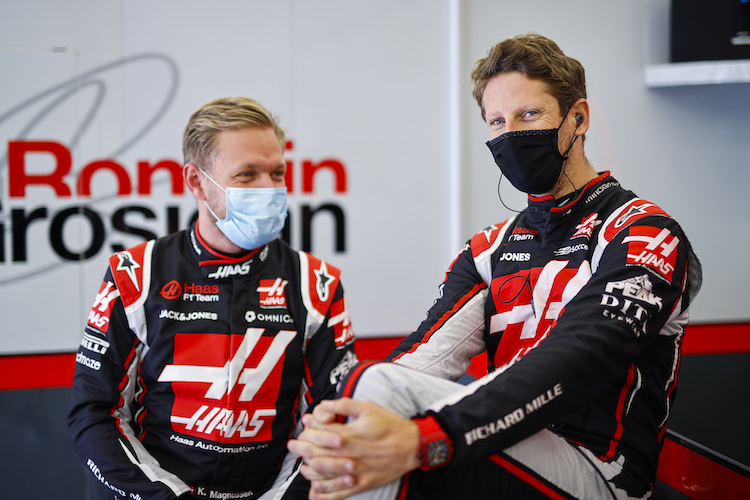 Kevin Magnussen und Romain Grosjean 2020 bei Haas