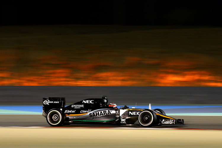 Positive Überraschung für Force India: Nico Hülkenberg war im Qualfying von Bahrain schneller als erwartet unterwegs