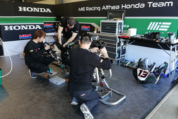 Das Team MIE Honda in neuen Farben