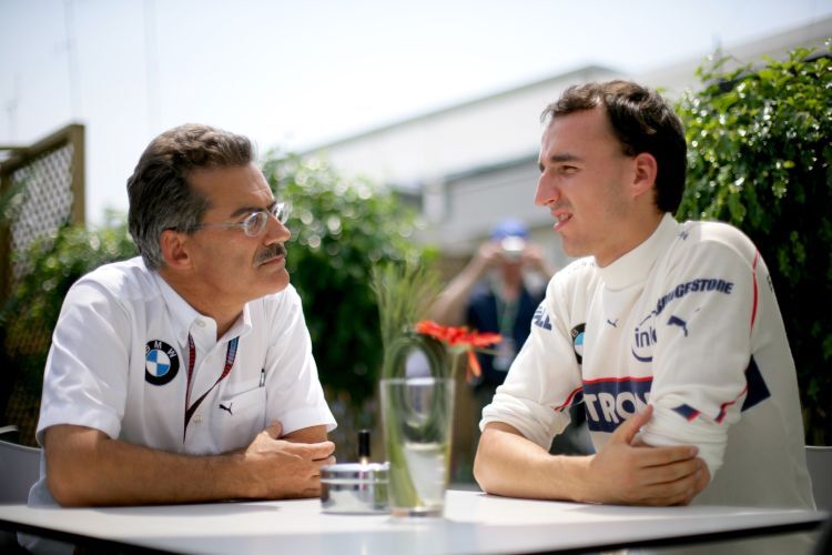 BMW-Motorsportchef Dr. Mario Theissen mit Robert Kubica.