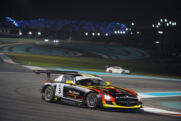 Nach den 24h von Dubai und am Nürburgring siegte Black Falcon in Abu Dhabi