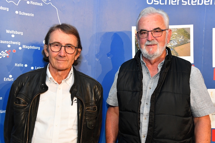 Louis Christen (li.) mit Bruno Holzer beim Sidecar-Festival 2020 in Oschersleben