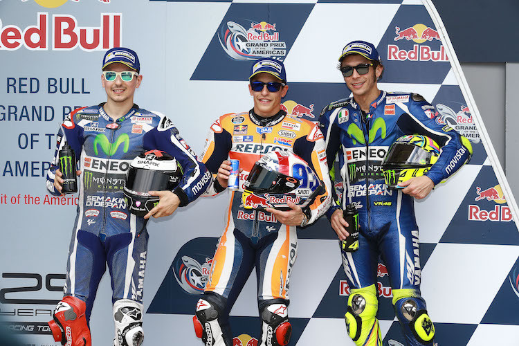 Die Schnellsten des Qualifyings: Lorenzo, Márquez, Rossi