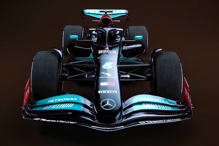 Ein Studie von Mercedes und der Formel 1 von einem 2022er GP-Rennwagen