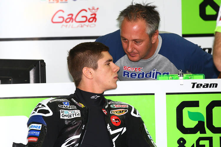 Valencia-MotoGP-Test: Scott Redding mit Michael Bartholemy