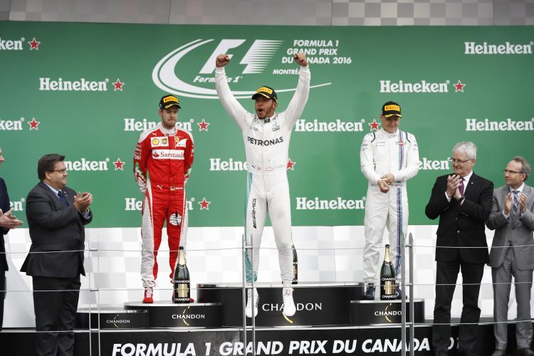 Sebastian Vettel, Lewis Hamilton & Valtteri Bottas