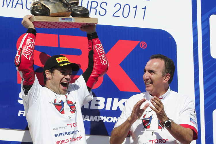 Der neue Superbike-Weltmeister Carlos Checa