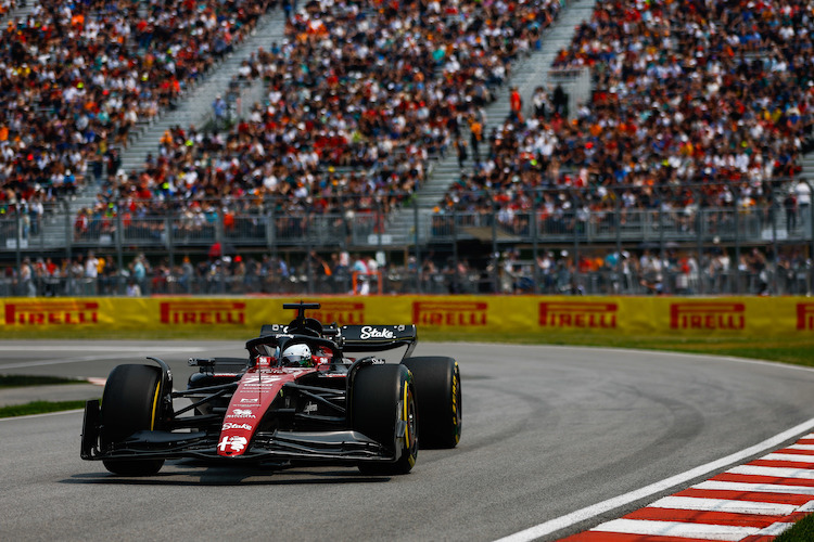 Valtteri Bottas in den vier Minuten Training von Montreal