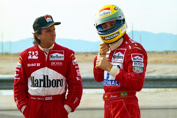 Emerson Fittipaldi und Ayrton Senna