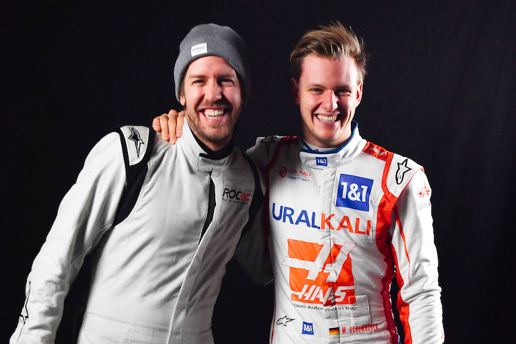 Sebastian Vettel und Mick Schumacher in Schweden