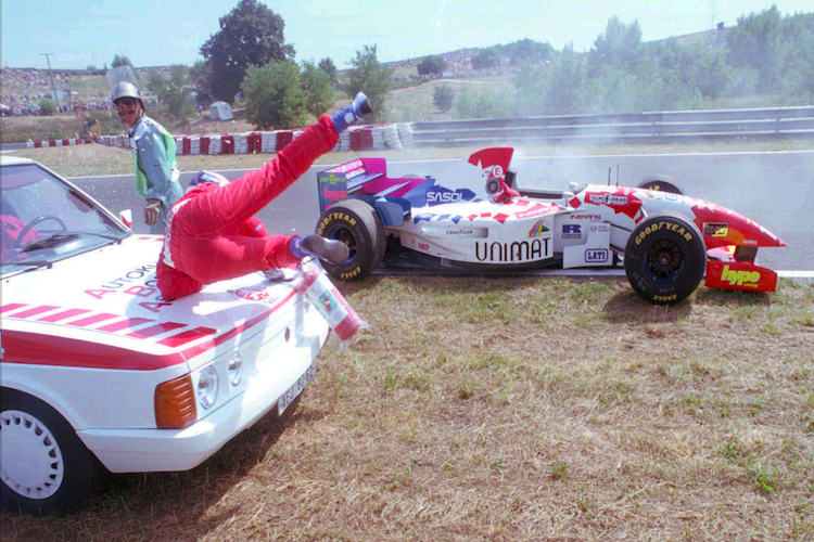 Taki Inoue lernt 1995 am Hungaroring einen Tatra kennen