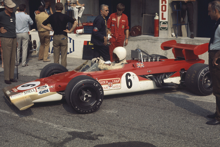 Miles mit dem störrischen Lotus 63 in Monza 1969