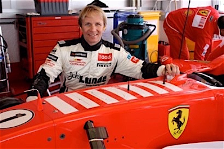 Solberg 2009 bei einem Test mit Ferrari