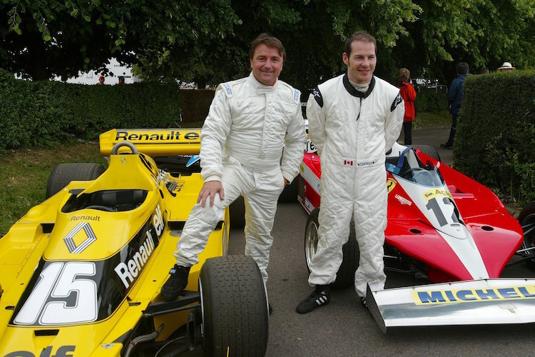 René Arnoux (links) und Jacques Villeneuve in Goodwood