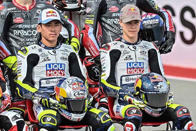 Das aktuelle Husky-Moto3-Team: Sasaki (links) und Veijer