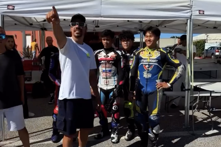 Franco Morbidelli mit den jungen Talenten