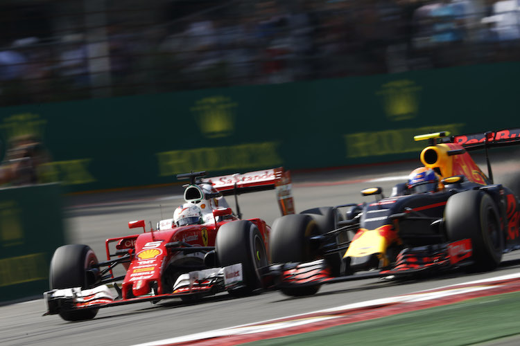 Sebastian Vettel gegen Max Verstappen in Belgien