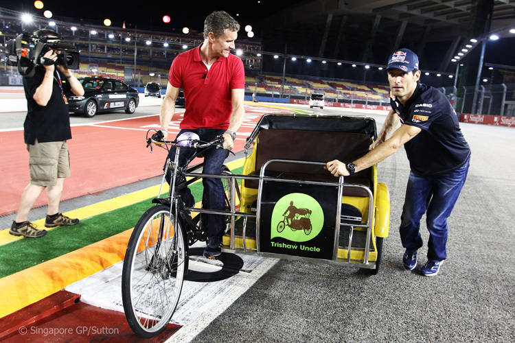 Keine Reifenprobleme für Coulthard und Webber in Singapur