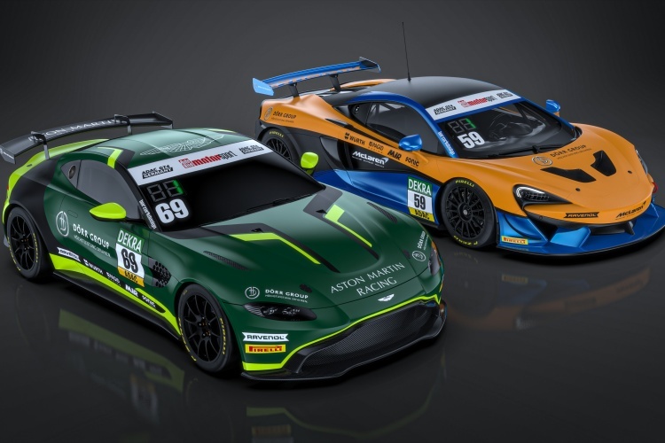 British Racing Green und Papaya-Orange: Der Aston Martin Vantage GT4 und der McLaren 570S GT4