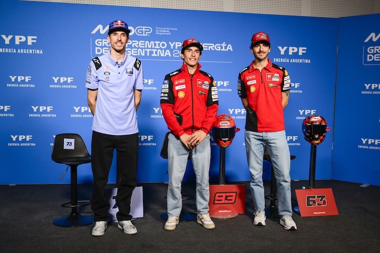 Alex Márquez, Marc Márquez, Francesco Bagnaia