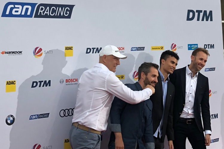 Axel Schulz mit Timo Glock, Pascal Wehrlein und René Rast