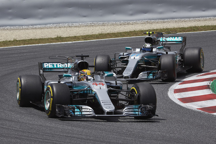 Mercedes 2017 mit Lewis Hamilton und Valtteri Bottas