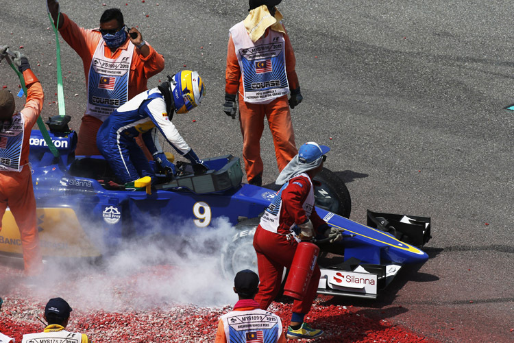 Für Sauber-Pilot Marcus Ericsson war das Rennen schon in der vierten Runde gelaufen