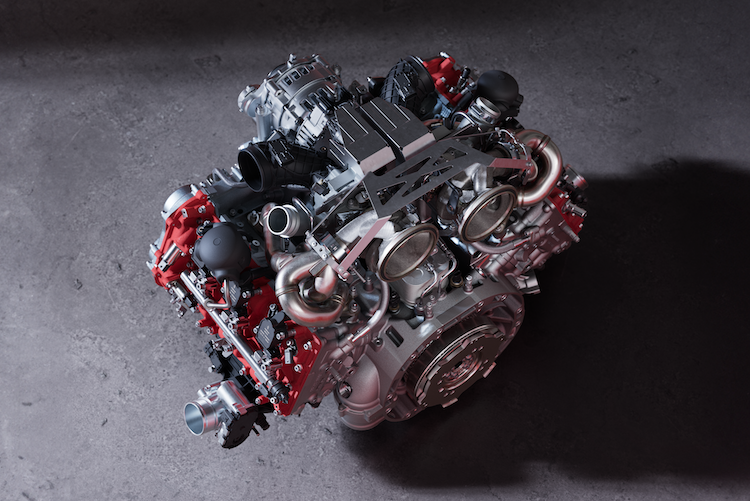 Der Motor des Ferrari 296 Challenge