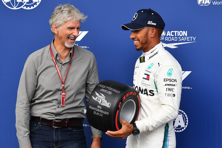 Damon Hill und Lewis Hamilton in Belgien 2018
