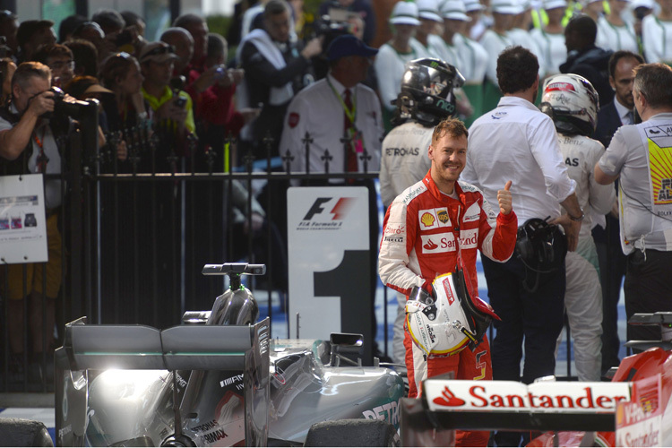 Sebastian Vettel war nach dem Australien-GP happy