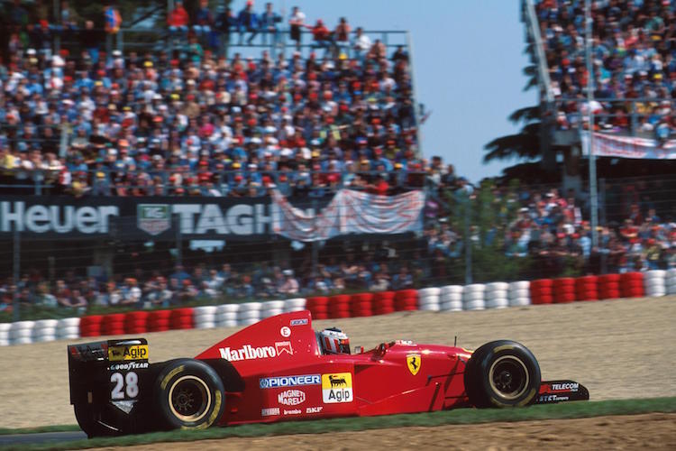 Gerhard Berger 1995 mit Ferrari in Imola