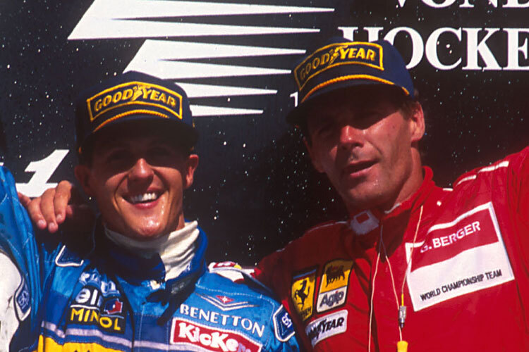 Michael Schumacher und Gerhard Berger standen mehr als ein Mal gemeinsam auf dem Podium