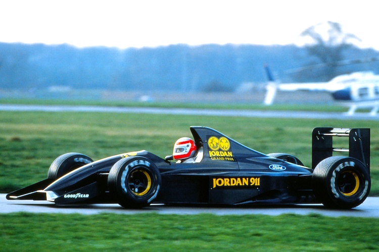 John Watson 1990 im ersten Formel-1-Jordan