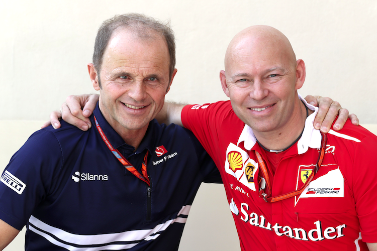 Jo ist heute für Sauber tätig, hier mit Mark Arnall, dem Physio von Kimi Räikkönen