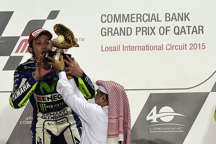 Valentino Rossi siegte beim Saisonauftakt in Katar