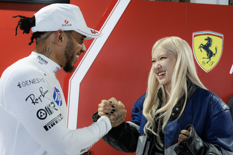 Lewis Hamilton in Miami mit der Sängerin Rosé