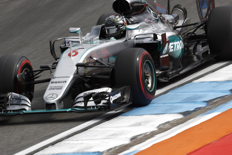 Nico Rosberg war auch am Nachmittag der schnellste Mann auf dem Hockenheimring