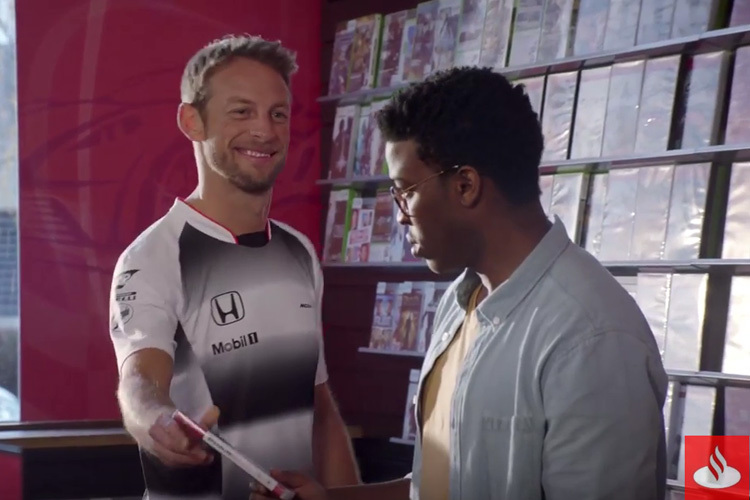 Sorgt für Wirbel bei den McLaren-Honda-Fans: Jenson Button im Streifen-Look