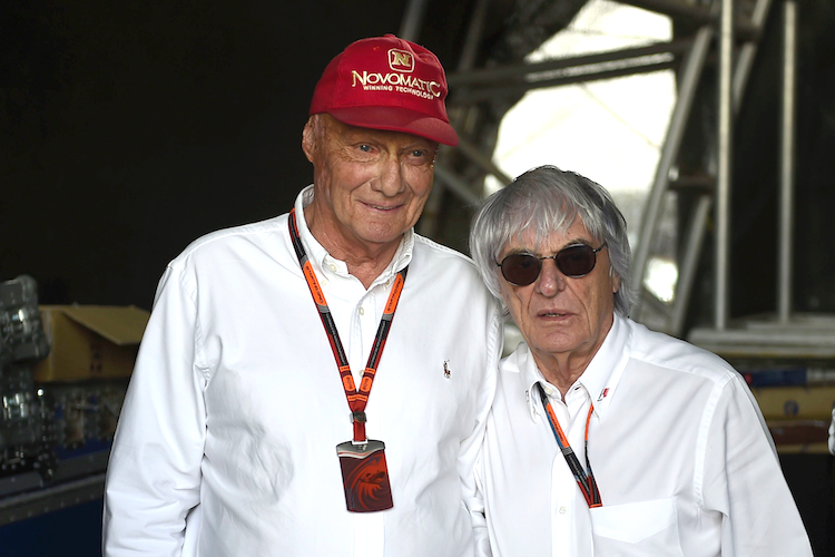 Niki Lauda mit Bernie Ecclestone