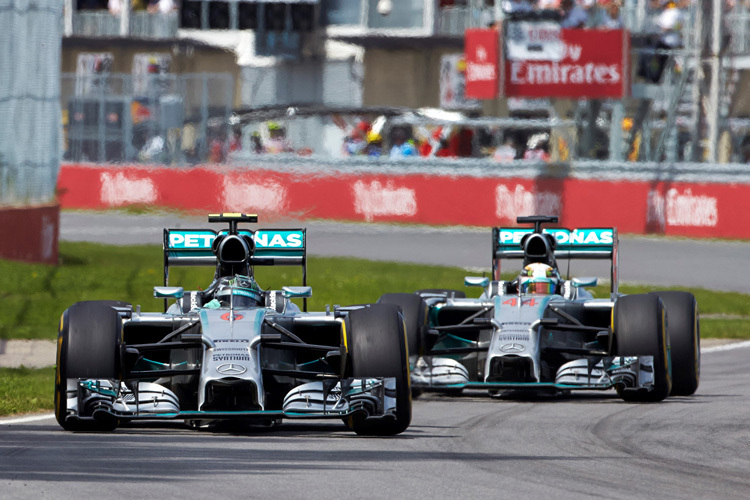 Das gewohnte Bild 2014: Nico Rosberg und Lewis Hamilton allein auf weiter Flur