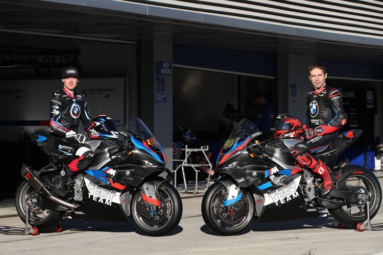 Die BMW-Testfahrer Bradley Smith und Sylvain Guintoli
