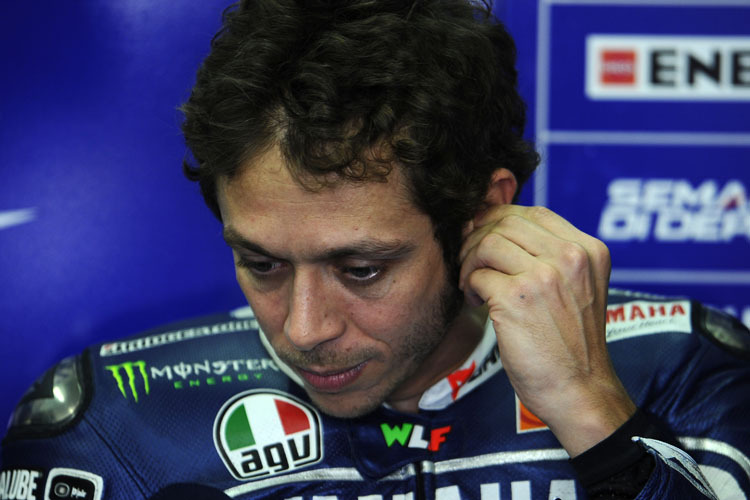 Valentino Rossi: Nachdenklich nach dem Warm-Up