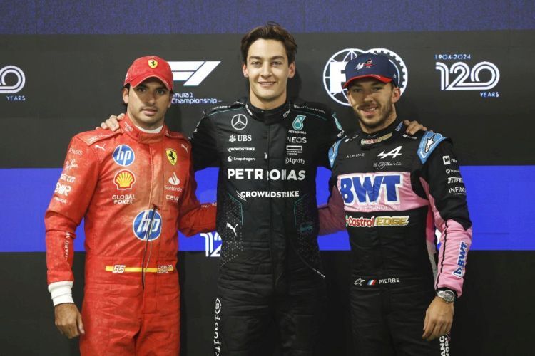 Carlos Sainz, George Russell & Pierre Gasly