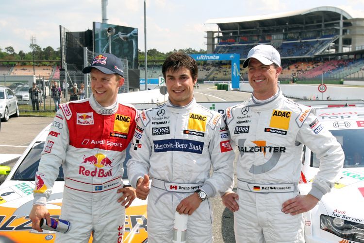 Die drei Schnellsten beim Auftakt: Ekström, Spengler, Schumacher