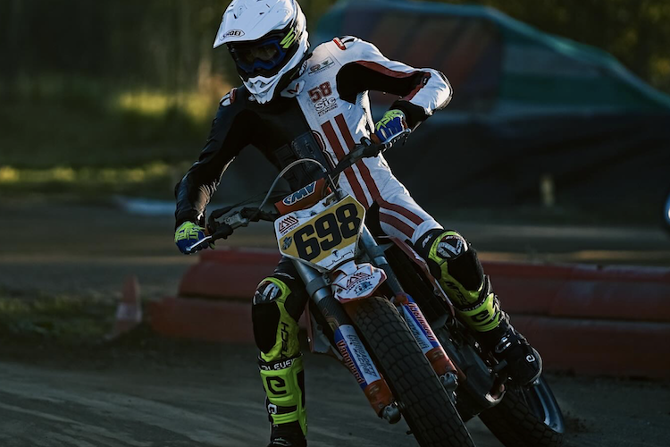 Luca Lunetta auf dem Flat-Track-Bike