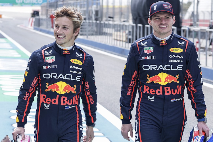 Liam Lawson und Max Verstappen